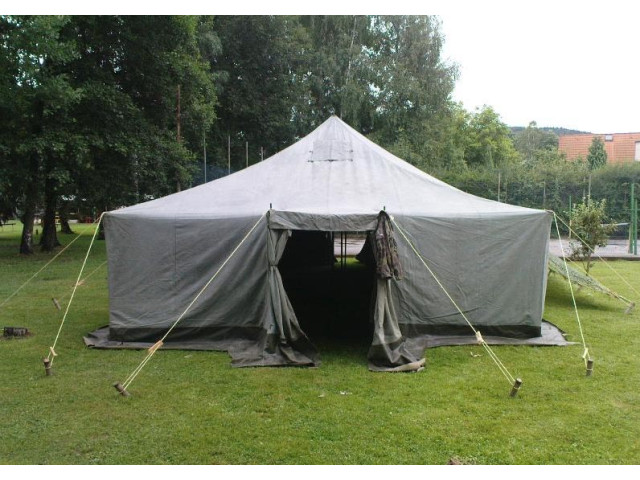 Vojenský štábny stan vzor S65, 6x6m na zapožičanie