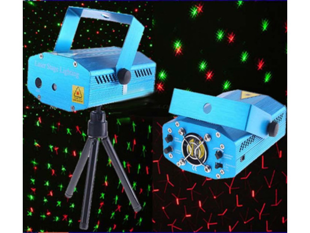 Laser SHOW STAGE - kaleidoskopické efekty zelená + červená 50 + 100mW na zapožičanie