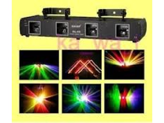 400mw Professional DJ Laser Light 4 Heads 4 Lens  RGBY Laser stage show sound active,DMX vstup, na zapožičanie