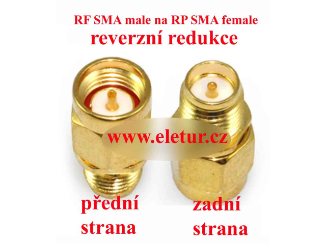 SMA male to RP SMA female  redukcia