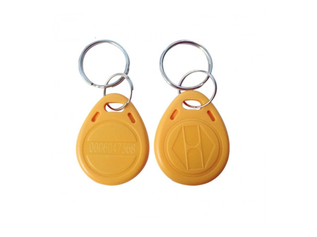 RFID prívesok EM 125kHz, žltý, čip EM4100/TK4100