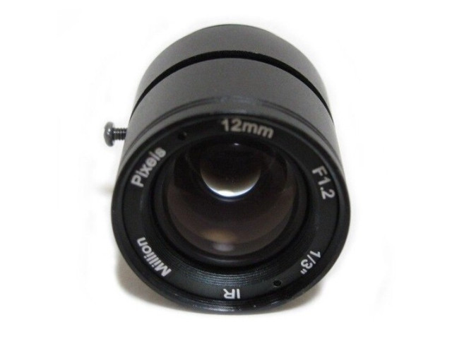12 mm CS vymeniteľná šošovka pre kamery