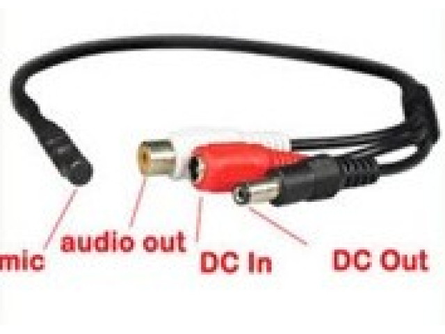 Mikrofón pre bezpečnostné DVR/NVR s predzosilňovačom CCTV/AHD/CVI kamery MIC1