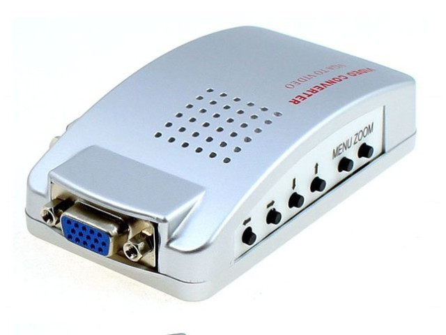 PC VGA to TV AV RCA S-VIDEO prevodník na RCA video