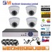 4CH 5MPx STARVIS AHD kamerový set CCTV EONBOOM VR4DW - DVR s LAN a 4x vonkajšie vari dome biela kamera