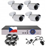 4CH 5MPx AHD kamerový set CCTV EONBOOM 4B - DVR s LAN a 4x vonkajšie bullet
