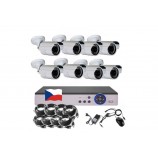 8CH 5MPx AHD kamerový set CCTV EONBOOM 8B - DVR s LAN a 8x vonkajšia bullet kamera