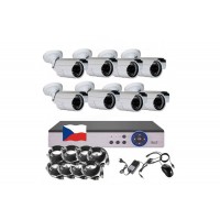 8CH 5MPx AHD kamerový set CCTV EONBOOM 8B - DVR s LAN a 8x vonkajšia bullet kamera
