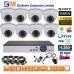 8CH 5MPx STARVIS kamerový set CCTV EONBOOM VR8DW - DVR s LAN a 8x vonkajšia vari kamera biela