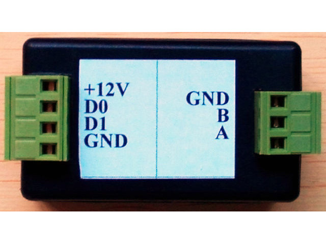  Převodník Wiegand 26 na RS485  (RS485-WG26)