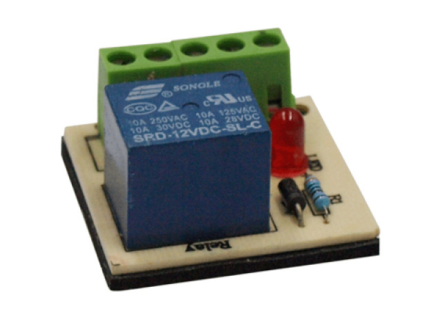 Posilňovací reléový modul PCB-502, cievka 12 V DC, kontakt 10 A