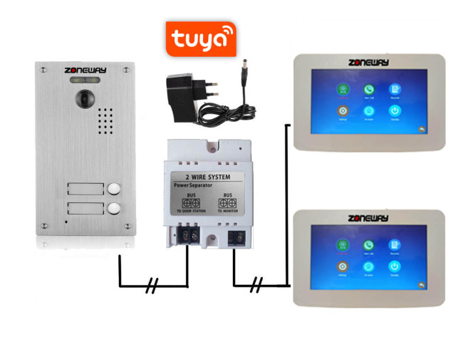 Set WIFI P2P TUYA videozvonku | ZONEWAY ZW-777 + ZW-738-2