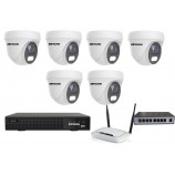 8MPx COLORVU kamerový IP POE set - 6x NC962, POE switch 8+ 1, NVR3016 | ZONEWAY 6-NC962+3016