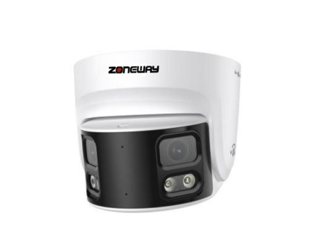 8MPx panoramatická IP PoE kamera s AI | ZONEWAY KS8DP