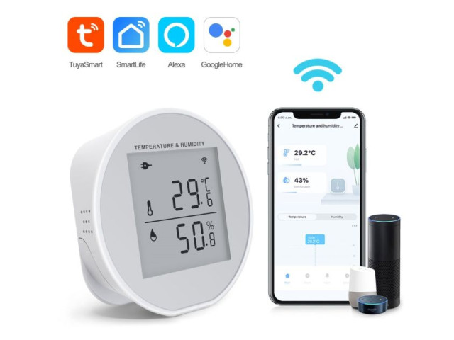 TUYA Smart Wi‑Fi senzor teploty a vlhkosti |  ZONEWAY ZW-TW