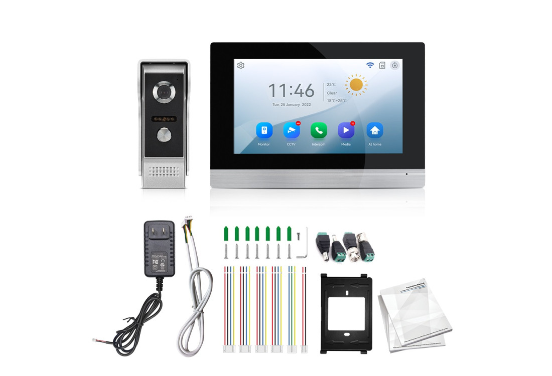 Tuya Smart AHD WiFi video interkom so 7" dotykovým monitorom | ZONEWAY ZW-7024-M6