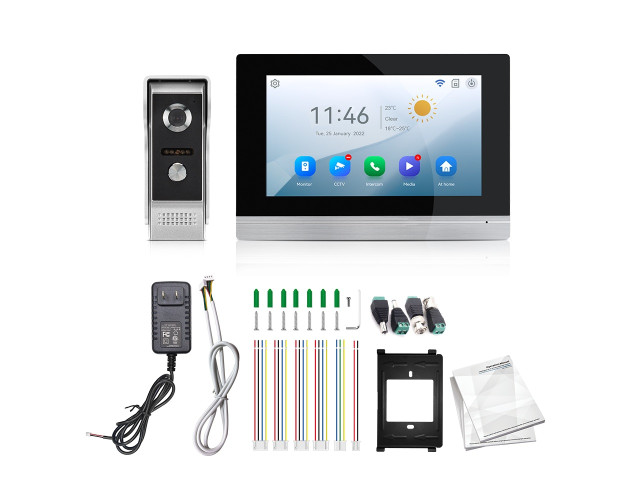 Tuya Smart AHD WiFi video interkom so 7" dotykovým monitorom | ZONEWAY ZW-7024-M6