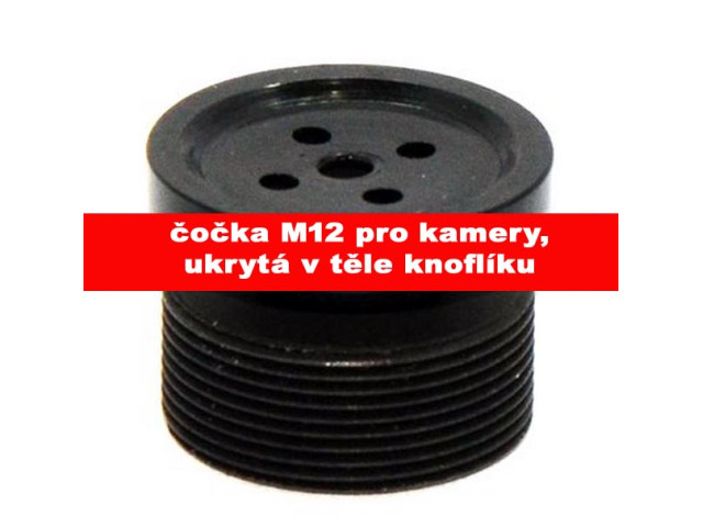 6mm dierková šošovka - objektív ukrytá v gombíku pre IP kamery, skrytá montáž