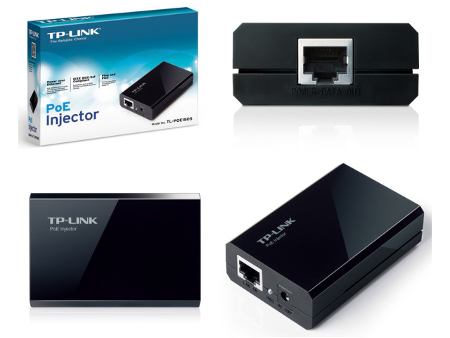 POE injektor 802.3af  pre napájanie kamier MHK, Milesight, HIKVISION TP-LINK TL-POE150S
