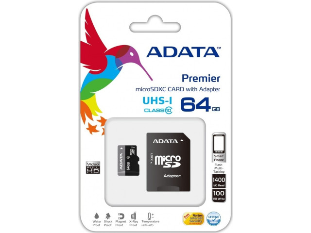 MicroSD 64GB karta class10 do IP kamery MicroSD 64GB karta class10 do IP kamery
