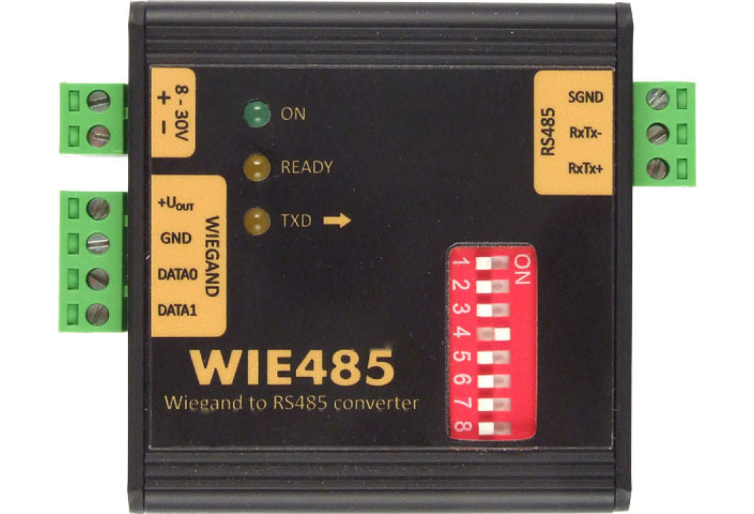  Prevodník Wiegand 26-37 na RS485 WIE485