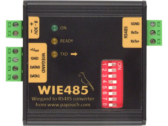  Prevodník Wiegand 26-37 na RS485 WIE485