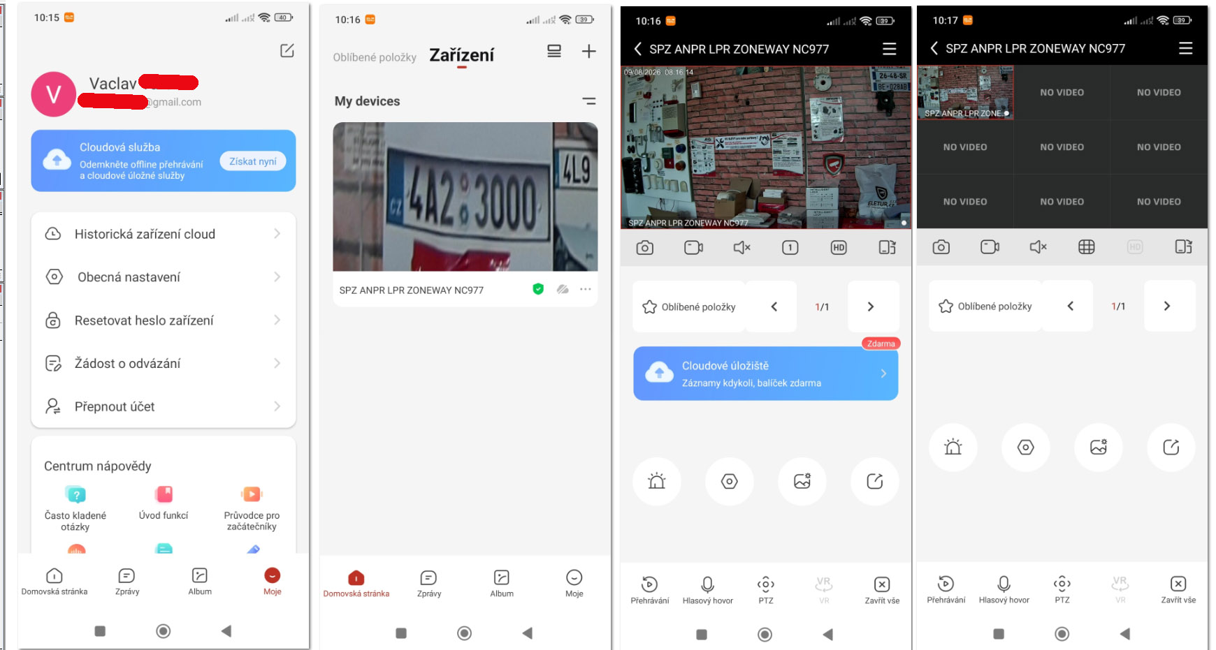 Česká mobilná aplikácia V247 pre kamery a rekordéry ZONEWAY