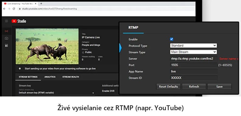 Živé vysielanie cez RTMP (napr. YouTube) – kamera HICO X4D-M6S Živé vysielanie cez RTMP (napr. YouTube) – kamera HICO X4D-M6S